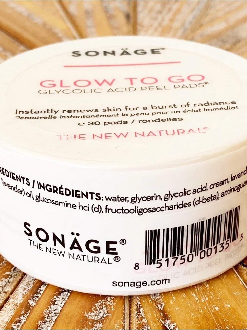 Sonäge Glow To Go Glycolic Acid Peel Pads